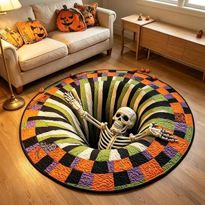 Skeleton Vortex 3D Illusion Halloween Rug