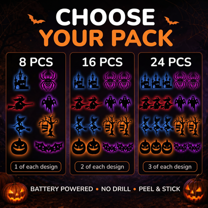Peel & Glow Halloween Silhouette Lights