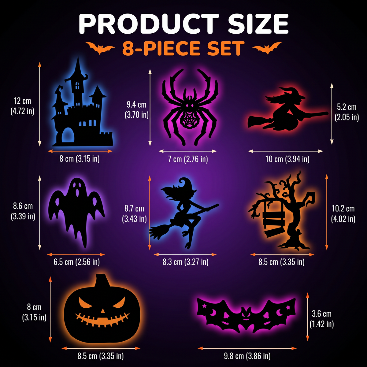 Peel & Glow Halloween Silhouette Lights