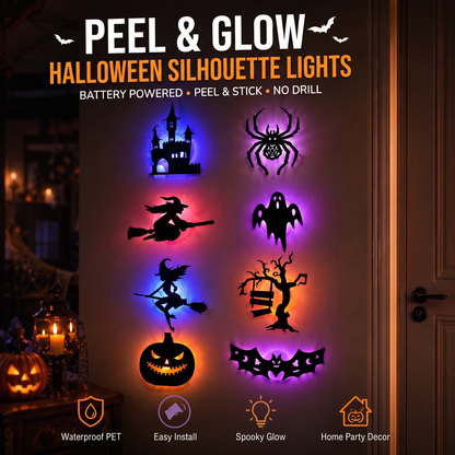 Peel & Glow Halloween Silhouette Lights