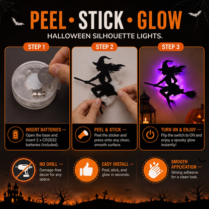Peel & Glow Halloween Silhouette Lights